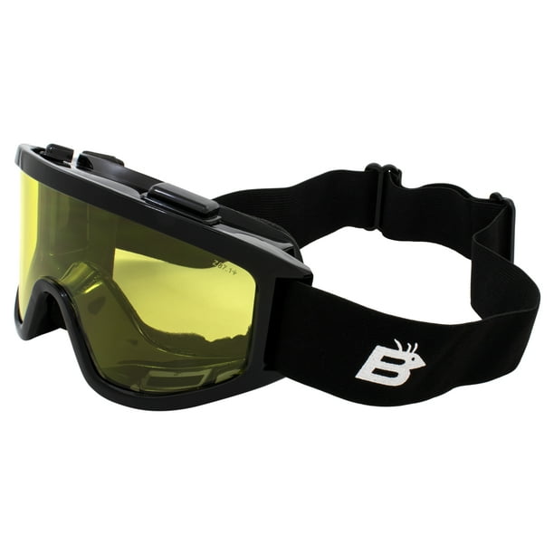 Birdz Eyewear Vulture Foam Padded Motorcycle Goggles Anti-Fog Smoke Lens 
